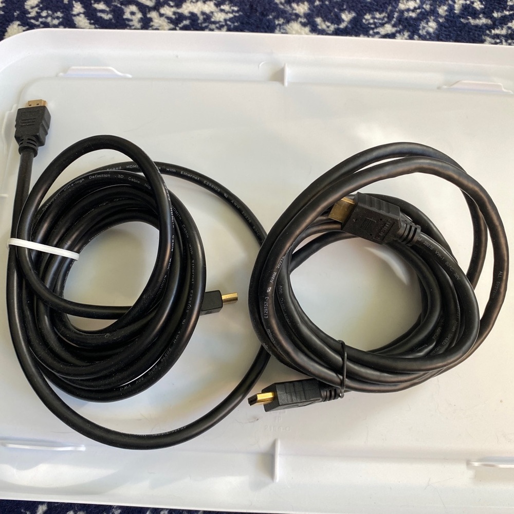2x Premium HDMI Cable 6ft for BLURAY 3d DVD Ps3 HDTV Xbox LCD HD TV 1080p
